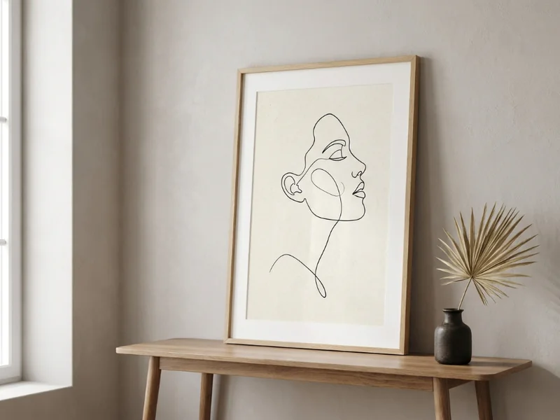 Line Art Face Print